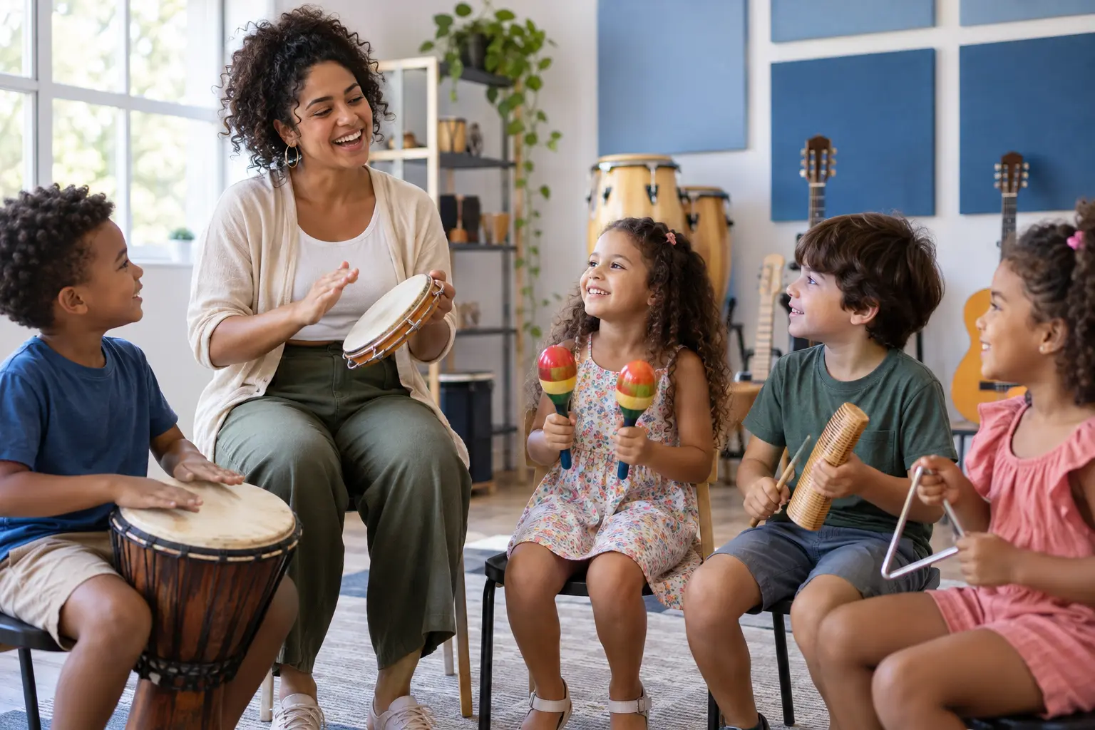 Grupo de musicalização infantil demonstrativo